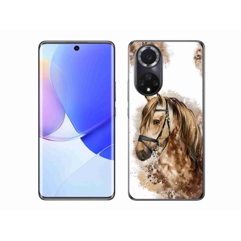 Gél borítás mmCase a Huawei Nova 9 készülékhez - barna rajzfilm ló