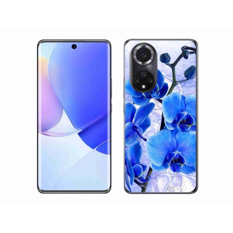 Gél borító mmCase mobiltelefonhoz Huawei Nova 9 - kék virágok