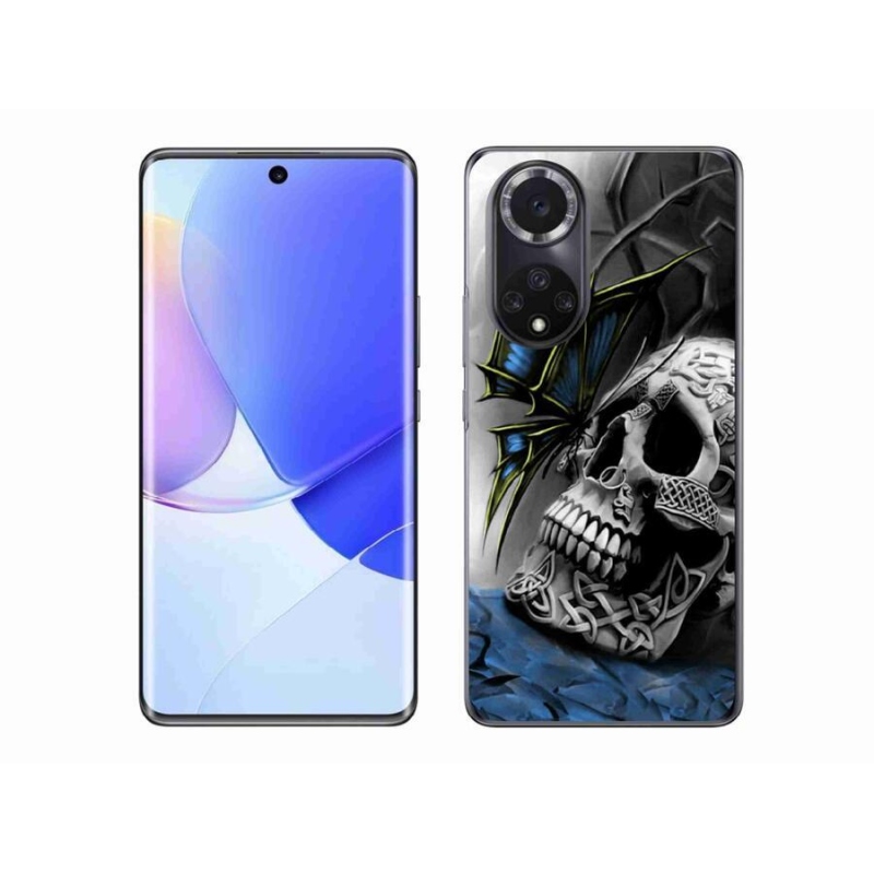 Gél borító mmCase a mobil Huawei Nova 9 - pillangó és koponya számára
