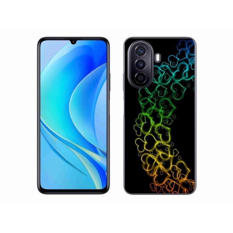 Gél borító mmCase mobil Huawei Nova Y70 - színes szívek