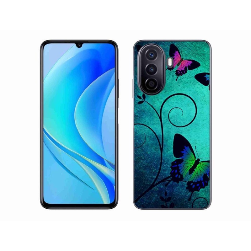 Gél borítás mmCase mobil Huawei Nova Y70 - színes pillangókhoz