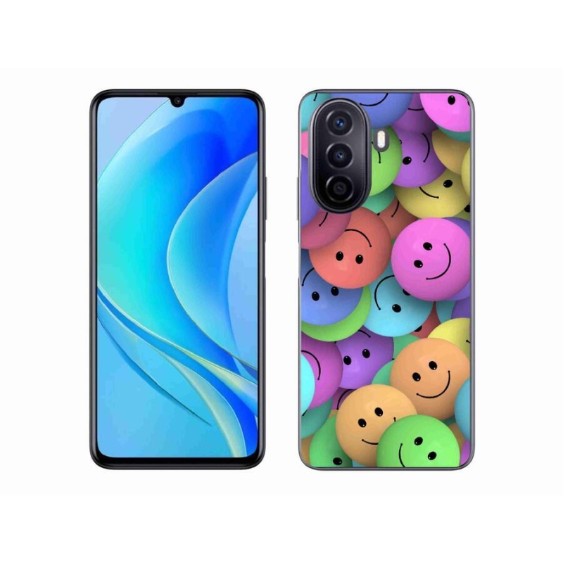 Gél borítás mmCase mobil Huawei Nova Y70 - színes smiley-k