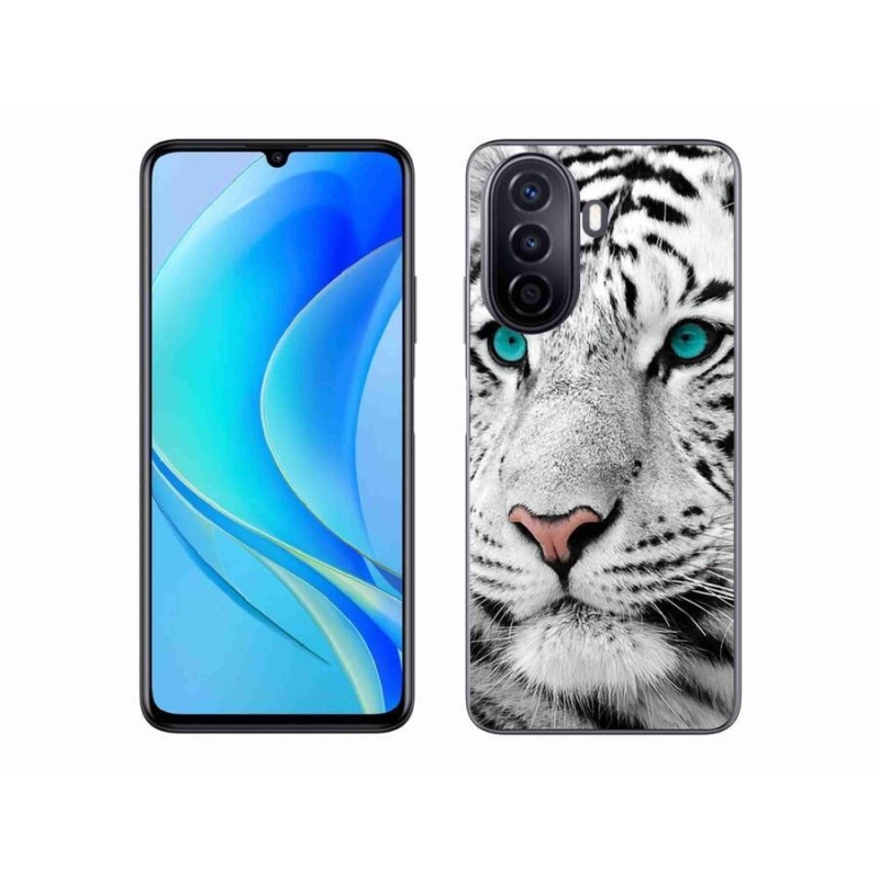 Gél borítás mmCase a Huawei Nova Y70 készülékhez - fehér tigris