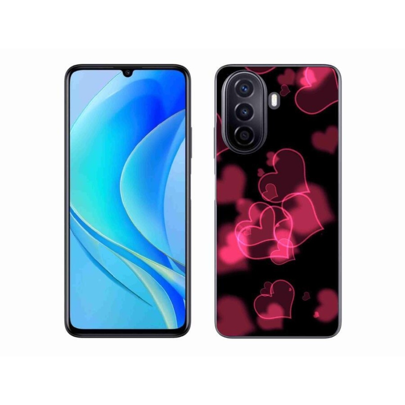 Gél borítás mmCase a Huawei Nova Y70 készülékhez - piros szívek