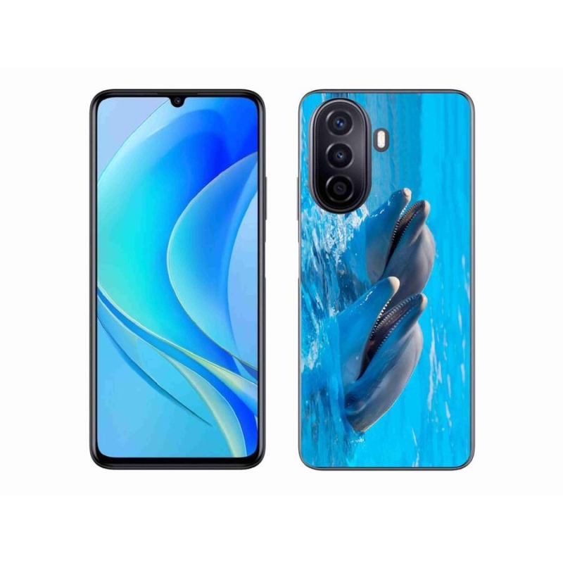 Gél borító mmCase mobil Huawei Nova Y70 - delfinek - mobiltelefonokhoz
