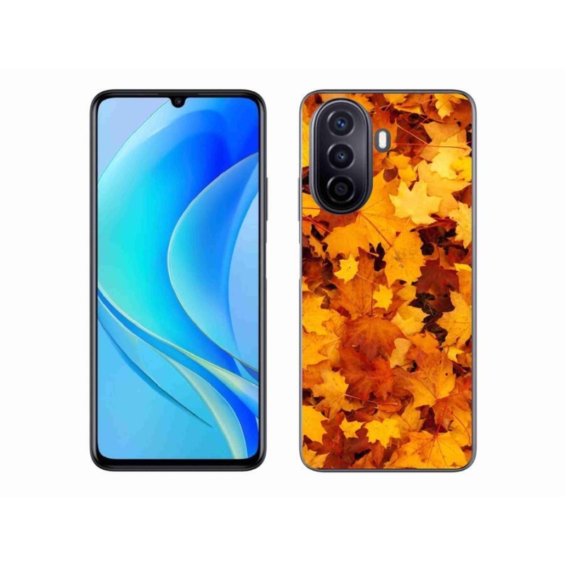 Gél borító mmCase mobil Huawei Nova Y70 - juharlevelek - mobiltelefonokhoz