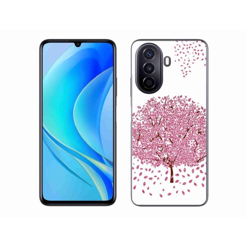 Gél borító mmCase mobil Huawei Nova Y70 - rajzfilm fa levelekkel