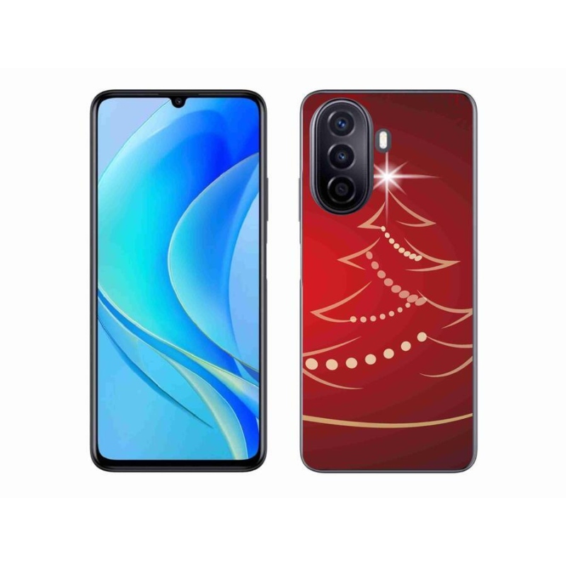 Gél borító mmCase mobil Huawei Nova Y70 - karácsonyfa karikatúra
