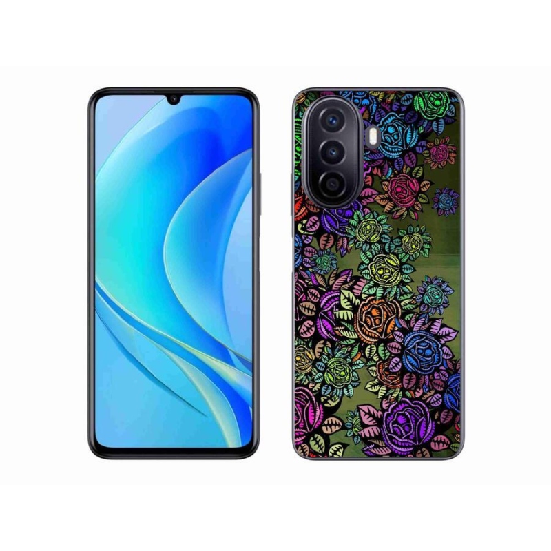 Gél borító mmCase a mobil Huawei Nova Y70 - virágok 6