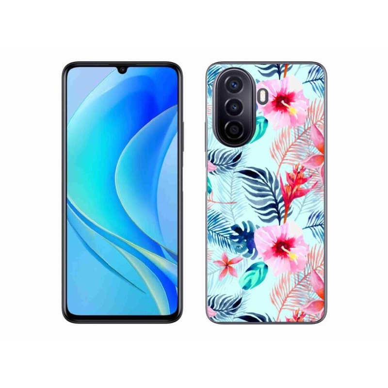 Gél borító mmCase a mobil Huawei Nova Y70 - virágokhoz