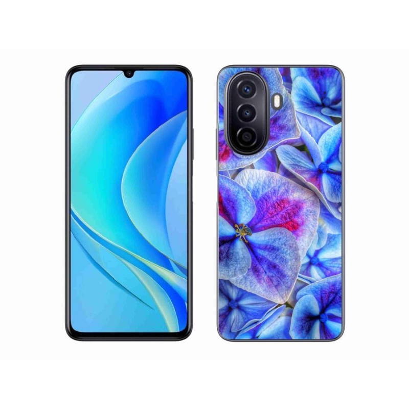 Gél borító mmCase mobiltelefonhoz Huawei Nova Y70 - kék virágok 1
