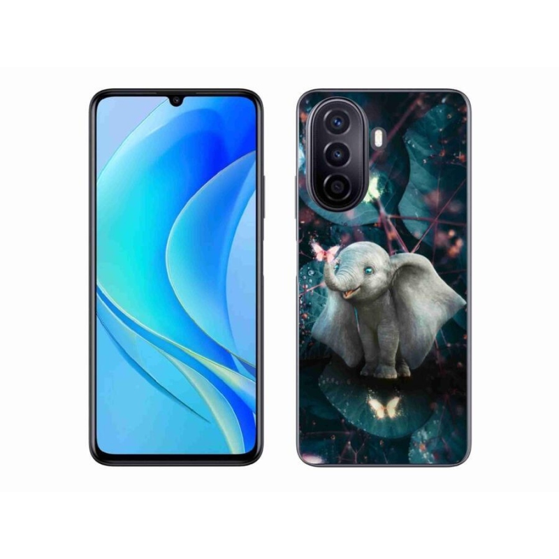 Gél borító mmCase mobil Huawei Nova Y70 - aranyos elefánt - mmCase mobilhoz