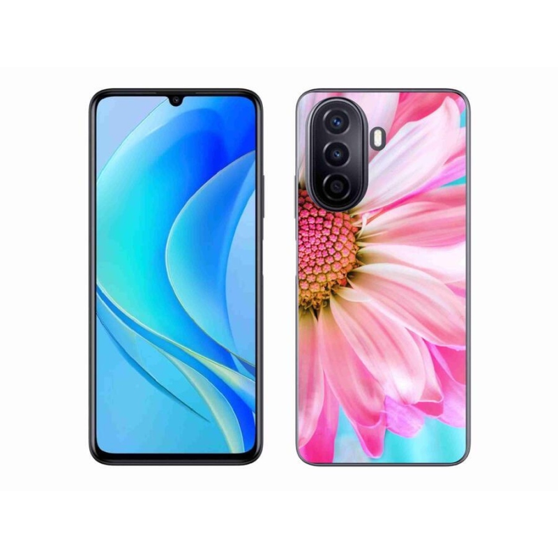 Gél borítás mmCase mobil Huawei Nova Y70 - rózsaszín virág