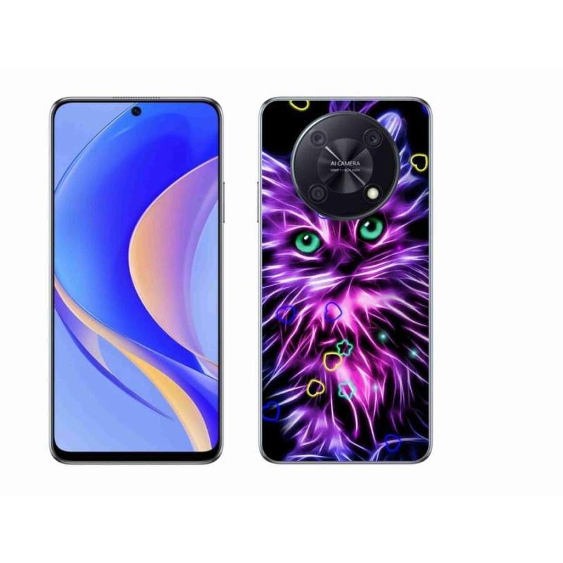 Gél borító mmCase mobil Huawei Nova Y90 - absztrakt macska