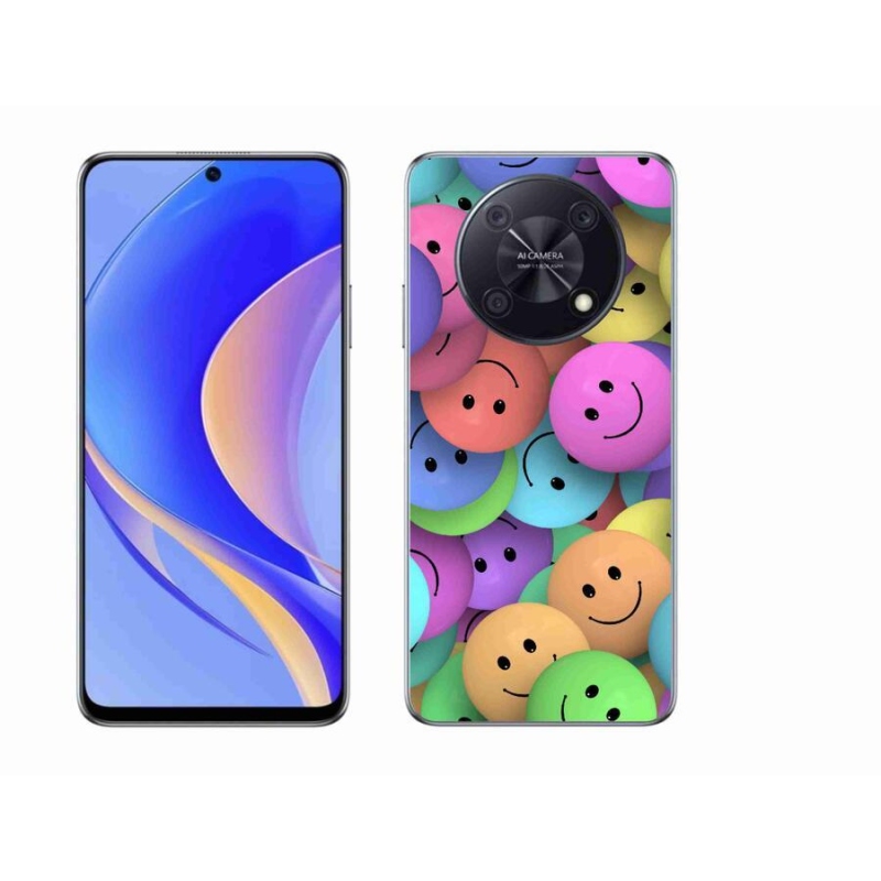 Gél borító mmCase mobil Huawei Nova Y90 - színes smiley-k
