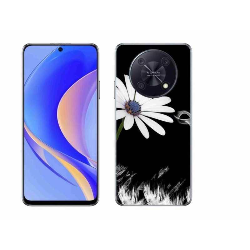 Gél borító mmCase mobiltelefonhoz Huawei Nova Y90 - fehér virág