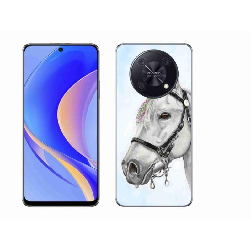 Gél borítás mmCase a Huawei Nova Y90 készülékhez - fehér ló 1