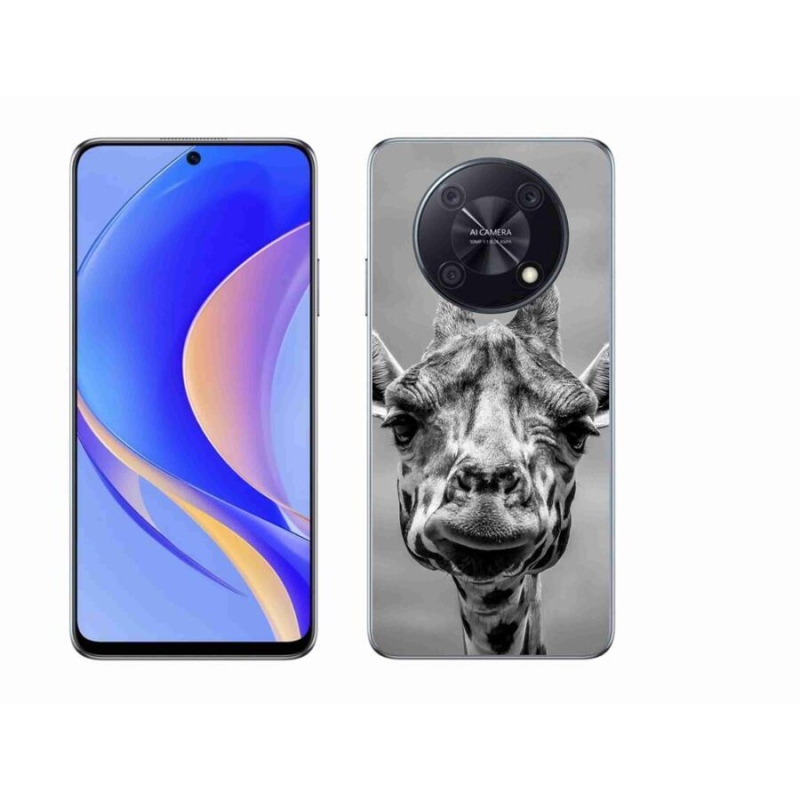Gél borítás mmCase a Huawei Nova Y90 készülékhez - fekete-fehér zsiráf