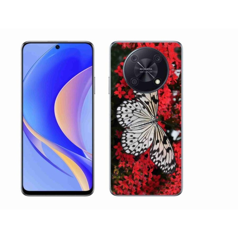 Gél borítás mmCase mobil Huawei Nova Y90 - fekete-fehér pillangó 1