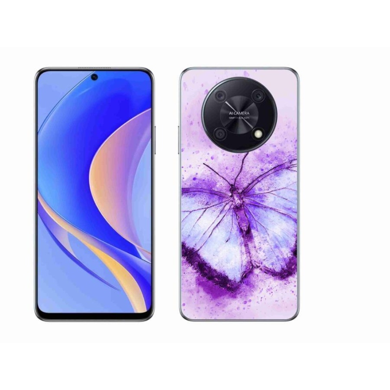 Gél borítás mmCase mobil Huawei Nova Y90 - lila pillangó