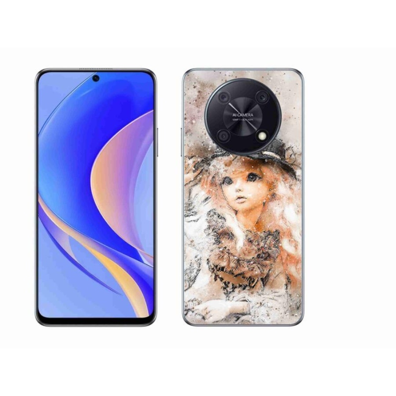 Gél borító mmCase mobil Huawei Nova Y90 - lány kalappal