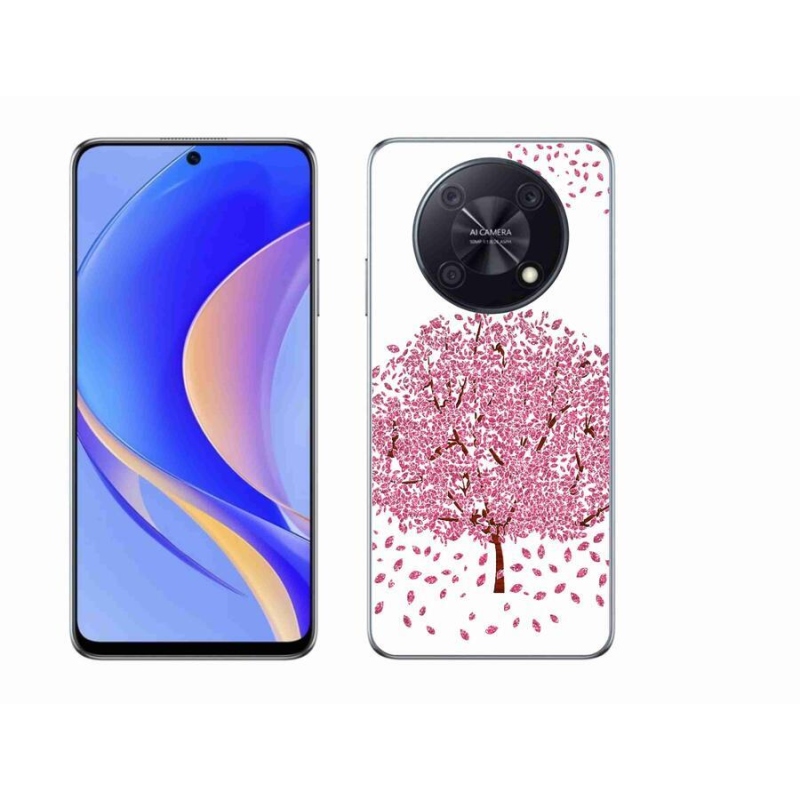 Gél borító mmCase a mobil Huawei Nova Y90 - rajzfilm fa levelekkel