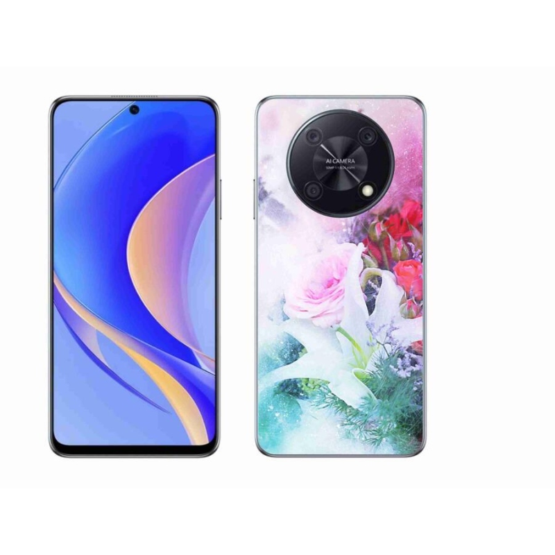 Gél borító mmCase a mobil Huawei Nova Y90 - virágok 4