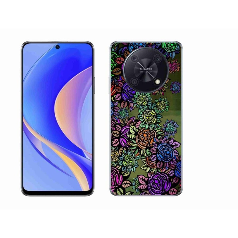 Gél borító mmCase a mobil Huawei Nova Y90 - virágok 6