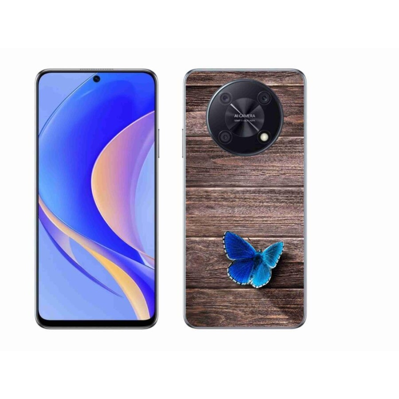 Gél borító mmCase mobiltelefonhoz Huawei Nova Y90 - kék pillangó 1