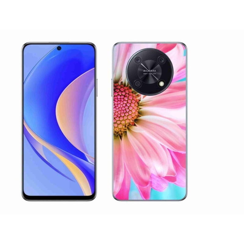 Gél borítás mmCase mobil Huawei Nova Y90 - rózsaszín virág