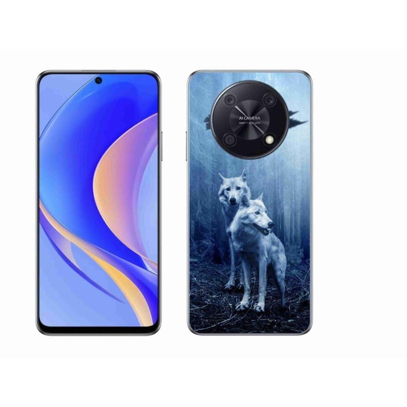 Gél borítás mmCase mobil Huawei Nova Y90 - farkasok az erdőben