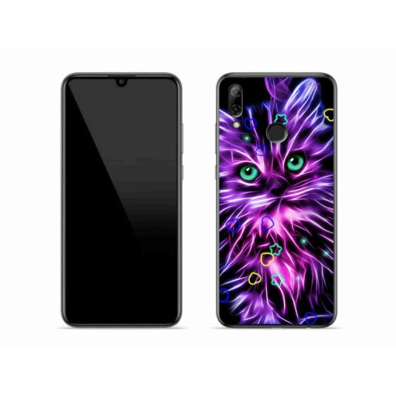 Gél borító mmCase a mobil Huawei P Smart (2019) - absztrakt macska