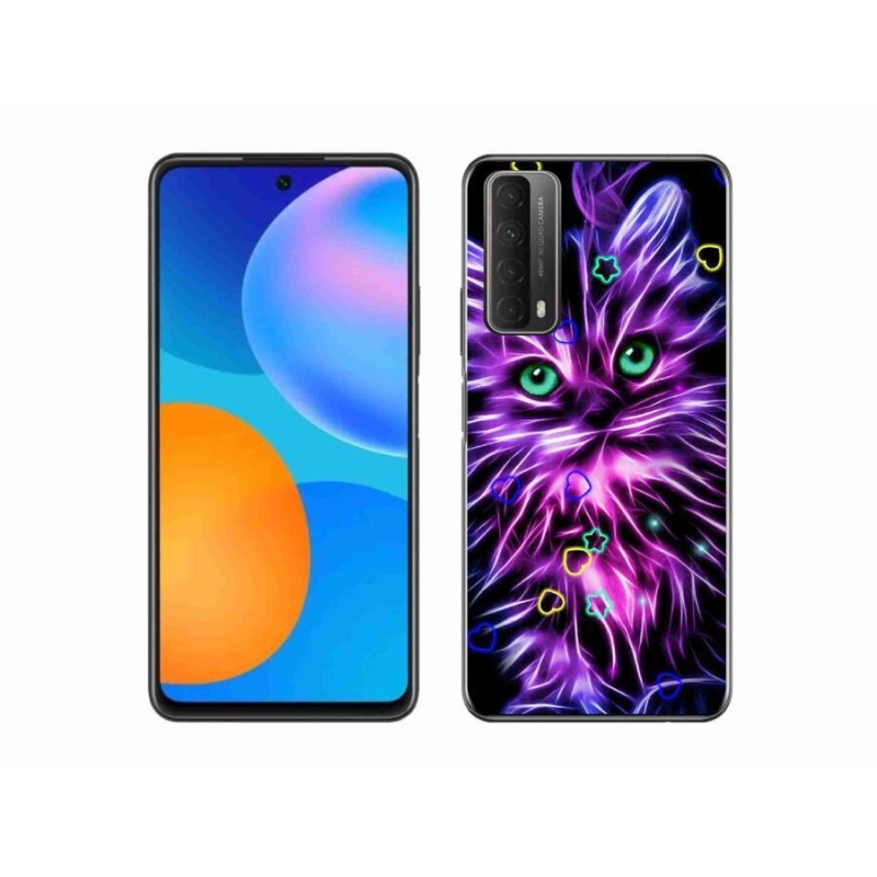Zselés borító mmCase mobil Huawei P Smart (2021) - absztrakt macska