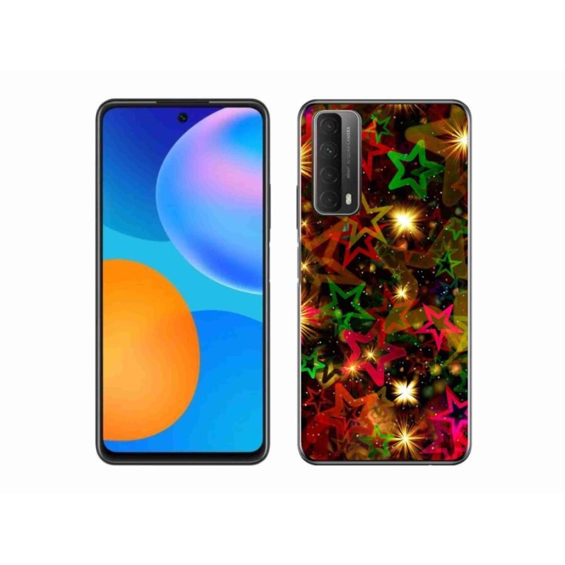 Gél borító mmCase mobiltelefonhoz Huawei P Smart (2021) - színes csillagok