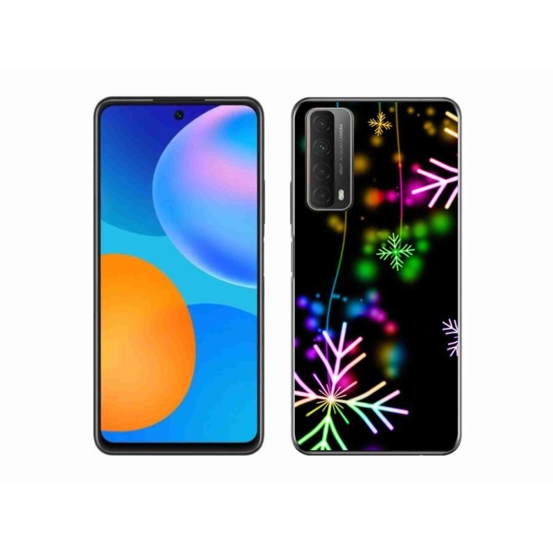Gél védőhuzat mmCase mobiltelefonhoz Huawei P Smart (2021) - színes pelyhek
