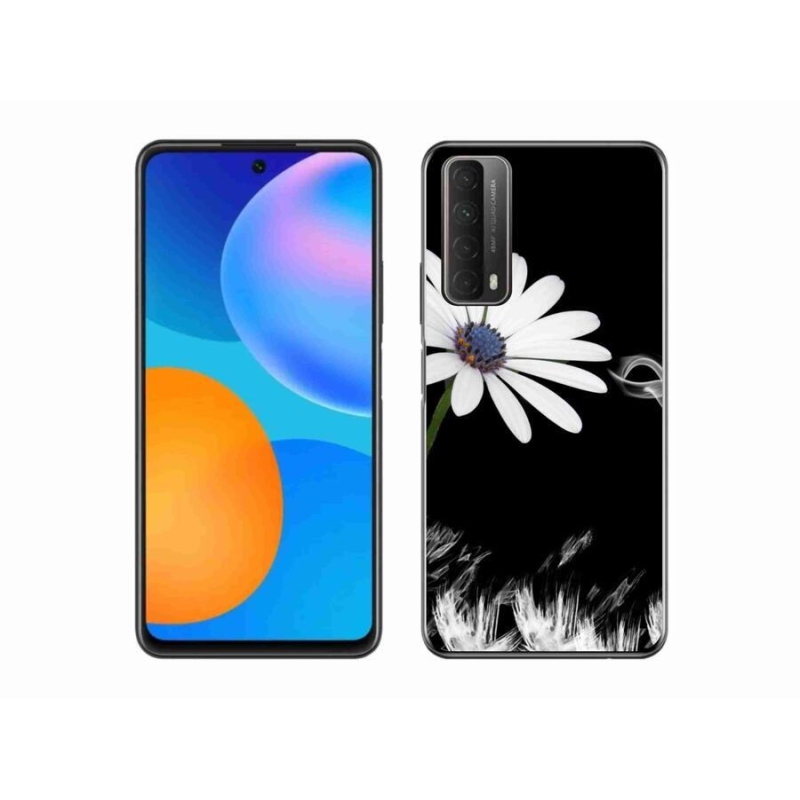 Gél védőhuzat mmCase a Huawei P Smart (2021) - fehér virág
