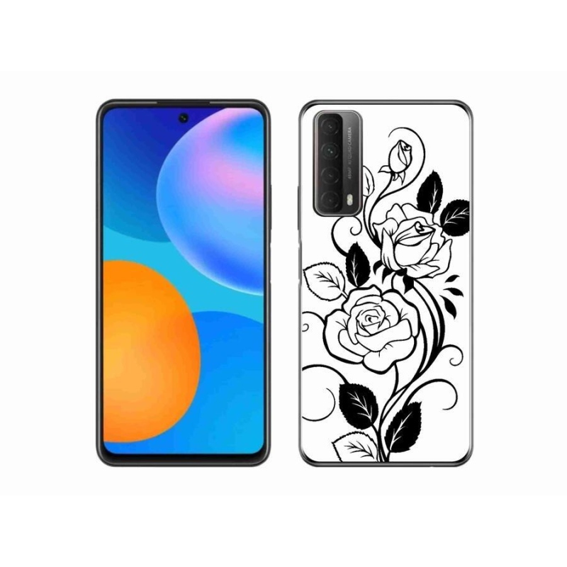 Zselés borítás mmCase a Huawei P Smart (2021) - fekete-fehér rózsa