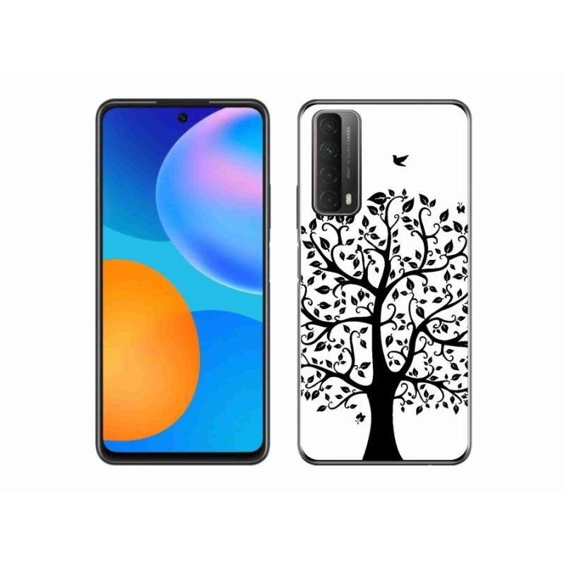 Gél védőhuzat mmCase a Huawei P Smart (2021) - fekete-fehér fa