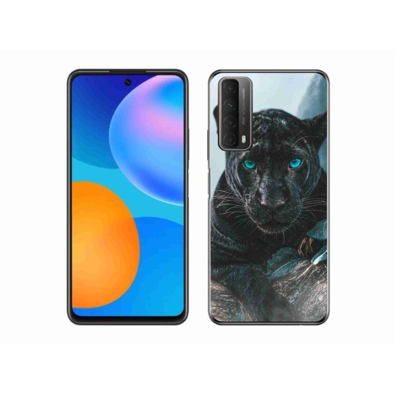 Zselés borítás mmCase a Huawei P Smart (2021) - fekete párduchoz