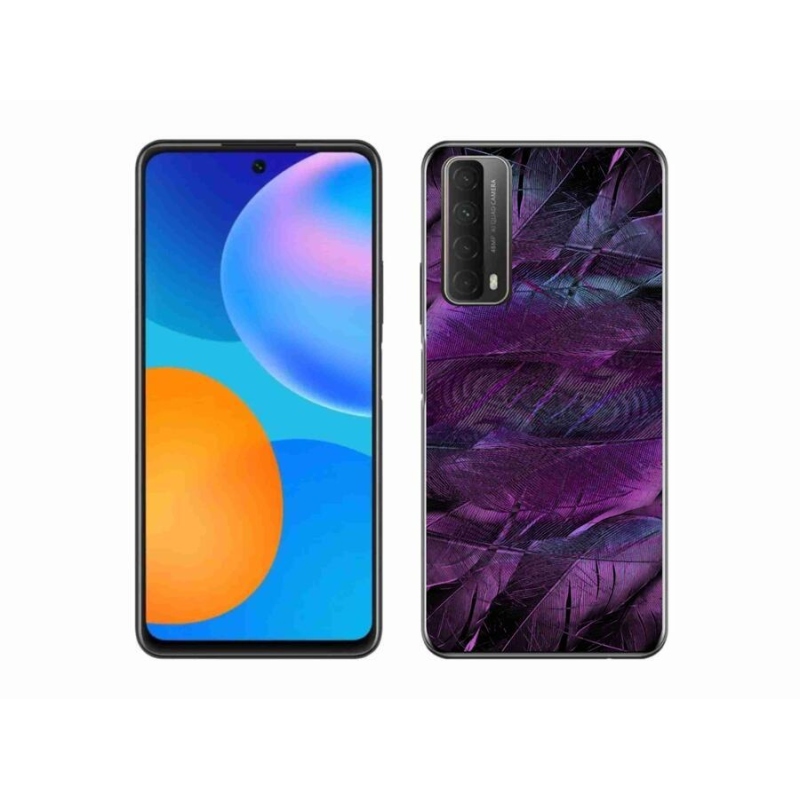 Gél védőhuzat mmCase a Huawei P Smart (2021) - lila tollhoz