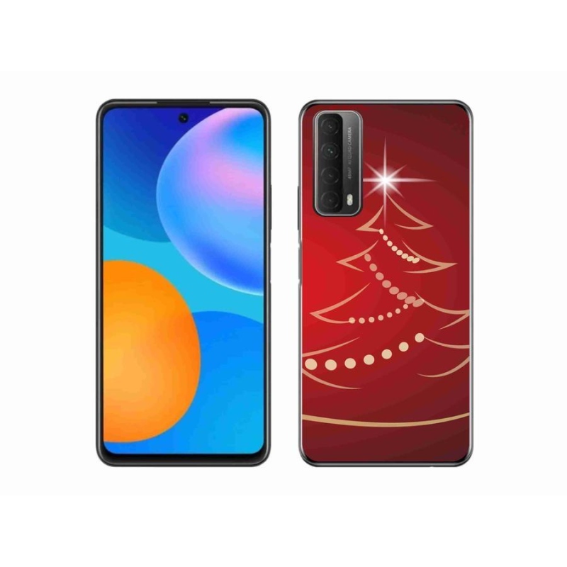 Gél borító mmCase mobiltelefonhoz Huawei P Smart (2021) - karácsonyfa karikatúra