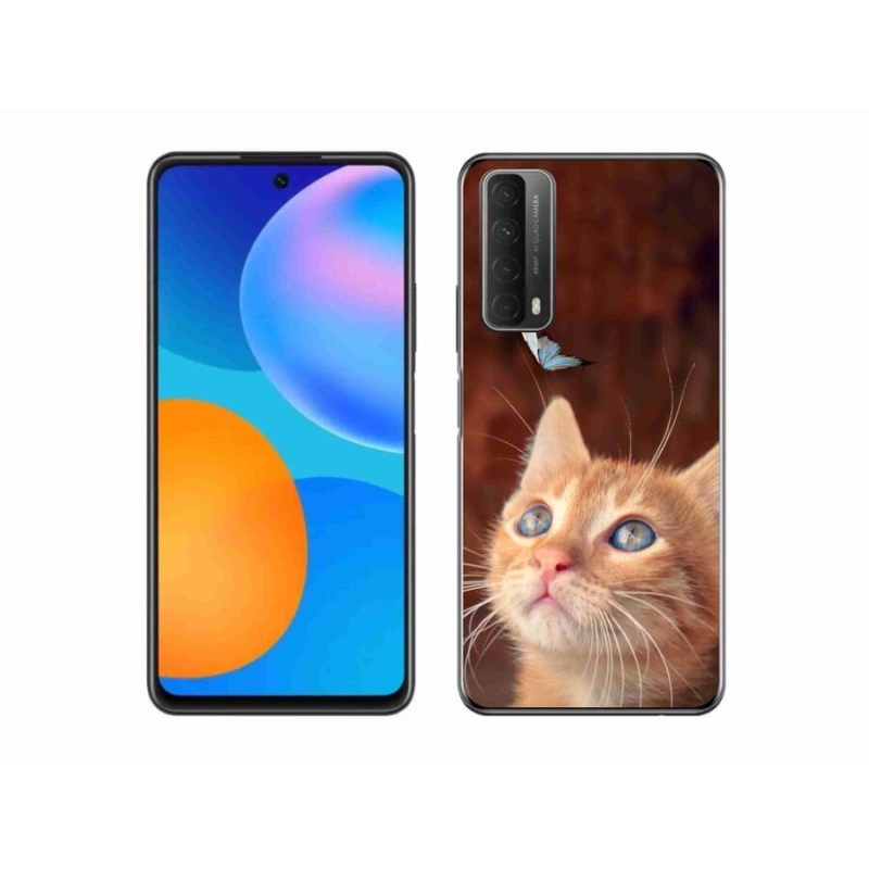 Gél borító mmCase mobiltelefonhoz Huawei P Smart (2021) - pillangó és cica
