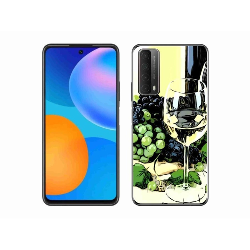 Gél borító mmCase mobil Huawei P Smart (2021) - pohár bor