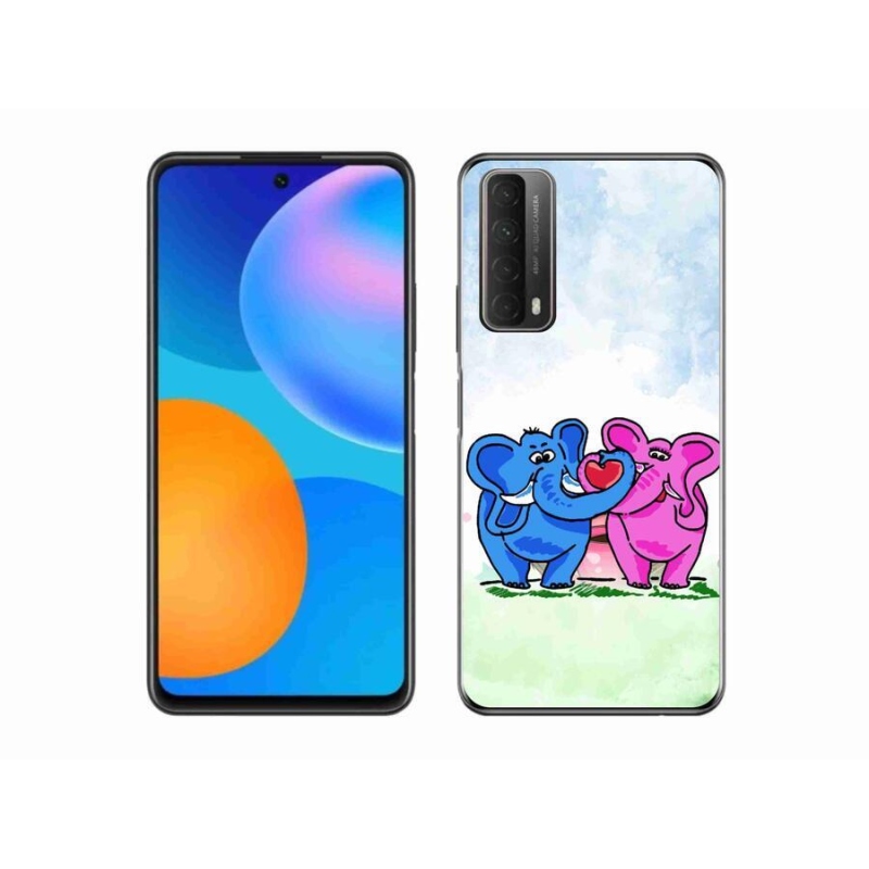 Gél borító mmCase a mobil Huawei P Smart (2021) - szerelmes elefántok