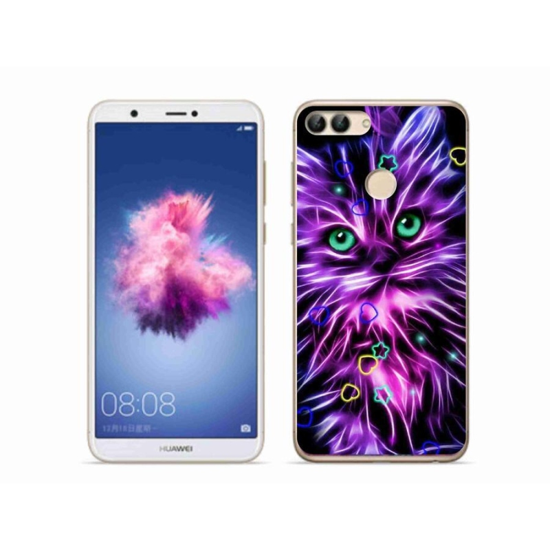 Gél borító mmCase mobil Huawei P Smart - absztrakt macska