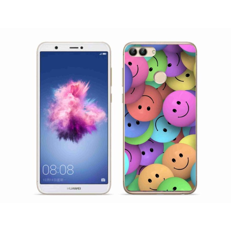 Gél borító mmCase mobiltelefonhoz Huawei P Smart - színes smileyk