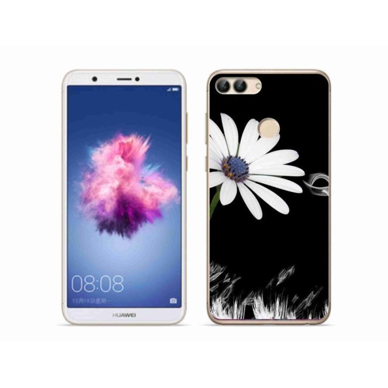 Gél borító mmCase a Huawei P Smarthoz - fehér virág