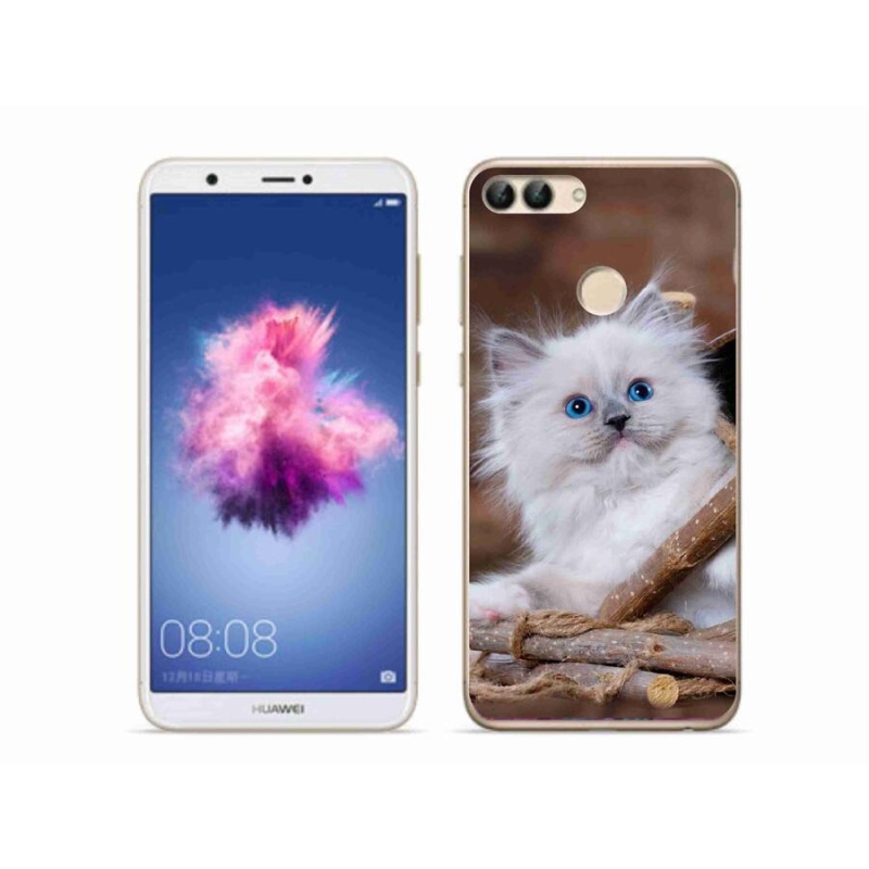 Gél borítás mmCase a Huawei P Smarthoz - fehér cica