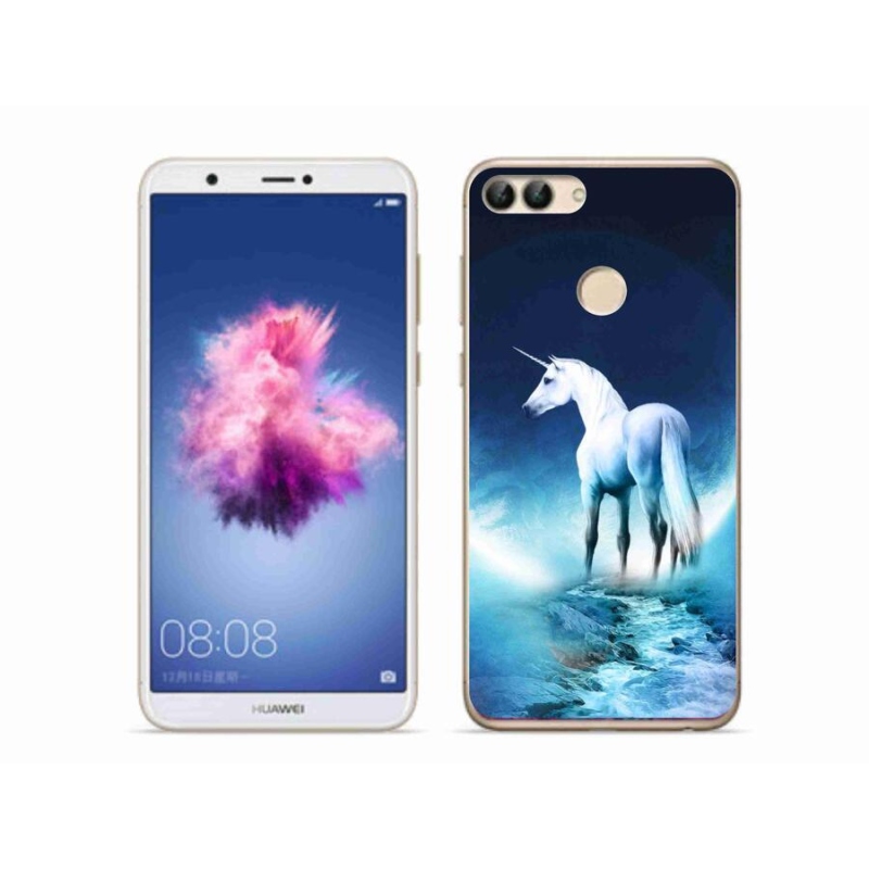 Gél borítás mmCase a Huawei P Smarthoz - fehér egyszarvú