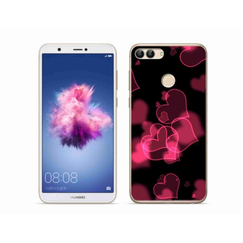 Gél borítás mmCase a Huawei P Smarthoz - piros szívek